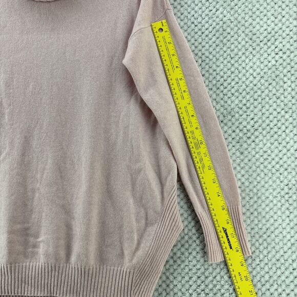 Ann Taylor Sweater Womens XS Pink Cashmere Turtle Neck Oversized Contemporary - Picture 8 of 11